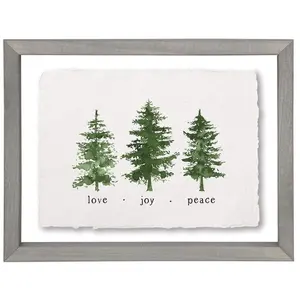 Sincere Surroundings 14" Love Joy Trees Floatin g Frame Art