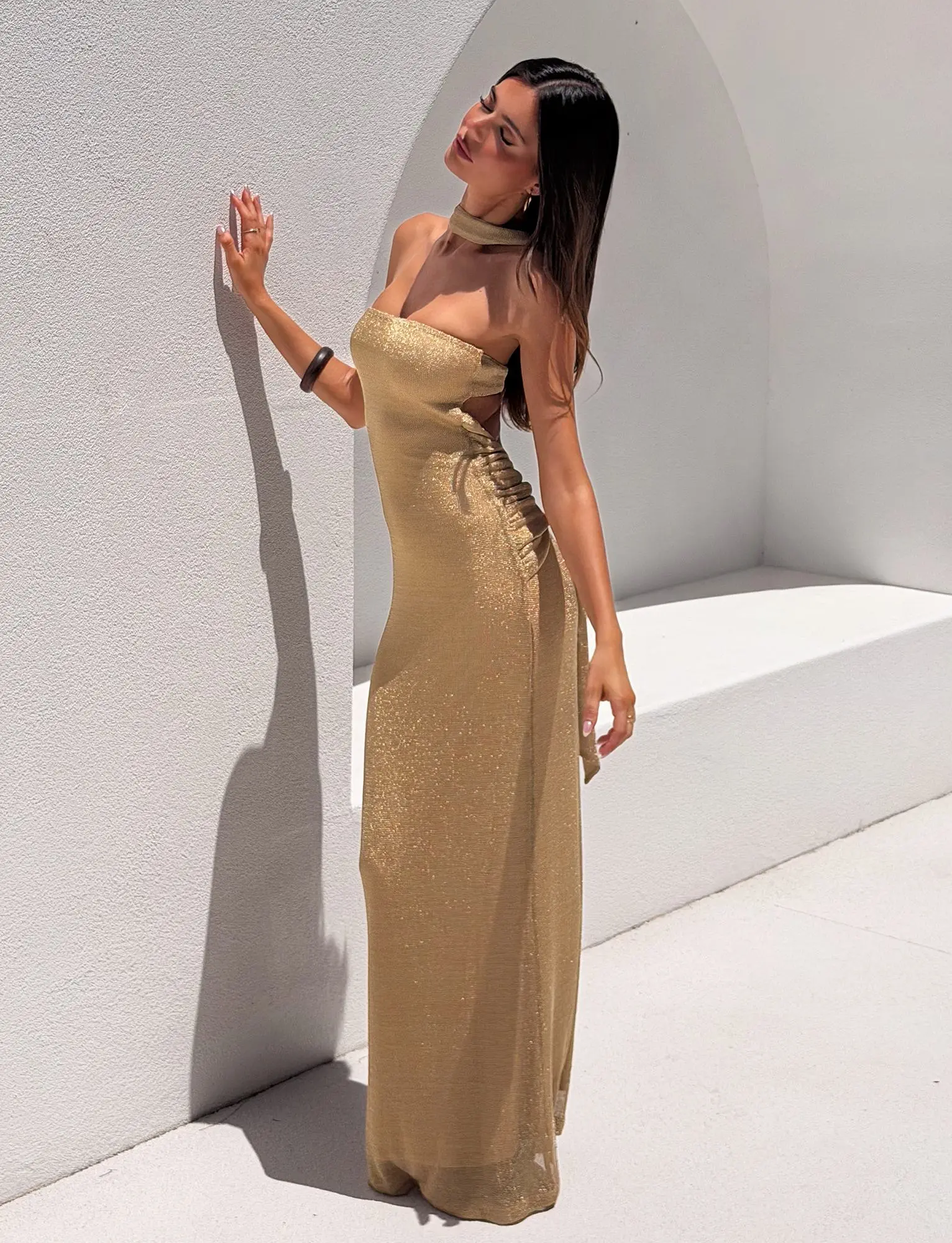 DANIELA SCARF DRESS 2.0 - GOLD - TikTok Shop DANIELA SCARF DRESS 2.0 - GOLD - TikTok Shop