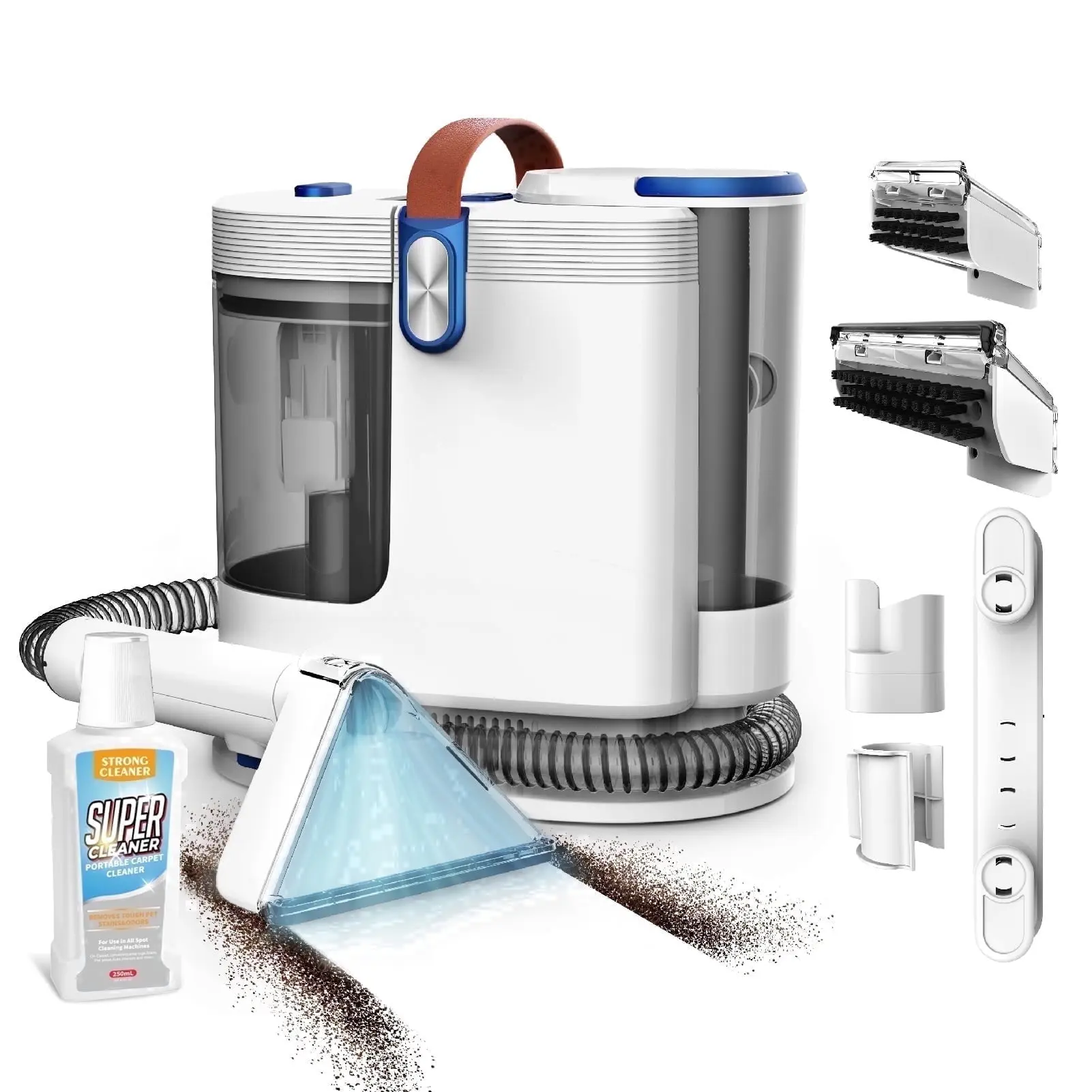 WURESEHOME Portable Spot Cleaner, 15KPa Upholstery Cleaner Machine with Dual Tank, Self-Cleaning Pet Stain Remover
