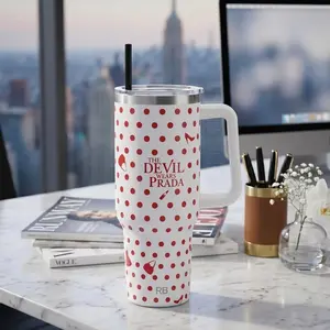 The Devil Wears Pradaa Tumbler – 40oz Stainless Steel Fashion Travel Mug, Thats All Tumbler 40oz, Fashion Icon Graphic