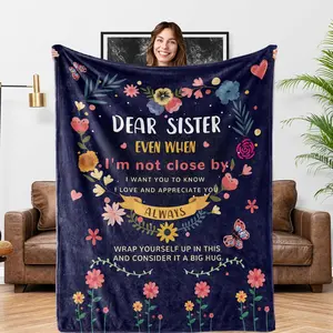 Sister Gifts Blanket, Sister Gifts from Sisters, Sisters Birthday Valentines Presents Throw Blanket 60'' x 50''
