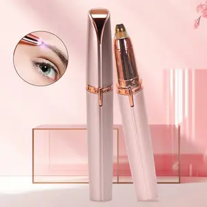 Eyebrow Trimmer for Women Rechargeable, Eyebrow Hair Remover, Painless Electric Razor with 2 Replacement Heads, Gift for Women, Back to school