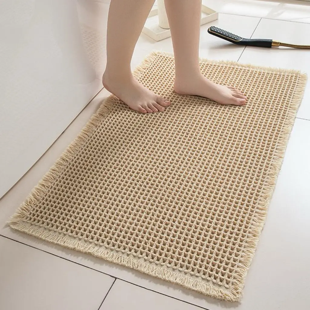 1pc Bathroom Non Slip Floor Mat, Bathroom Door Mat, Bathroom Drying Doormat, Entrance Mat, Bathroom Floor Mat, Bathroom Entrance Absorbent Carpet, Water Absorbent Mat, Kitchen Floor Mat, Bath Mats, Bathroom Accessory
