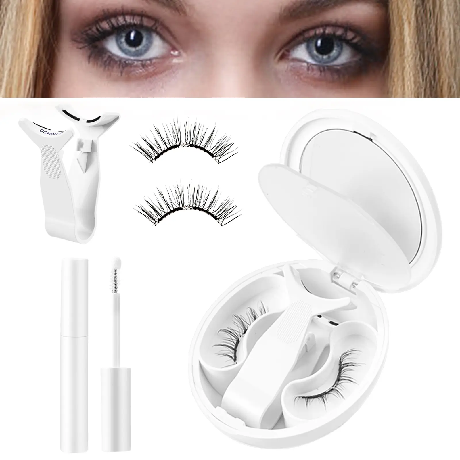 Magnetic Eyelash Kit with Applicator Waterproof Reusable No Glue Needed Easy Application for Beginners Natural Fit Flexible Soft Material
