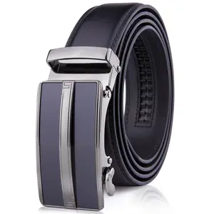 Leather Ratchet Belts For Men - Mens Belt With Automatic Sliding Buckle For Suits, Jeans - Gifts For Men