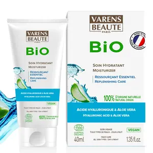 Varens Beaute Moisturizer- 100% Vegan  -  Cruelty Free - Moisturize Dehydrated Skin - Made With Aloe Vera, Hyaluronic Acid - Replenished Soft, Smooth Skin - All Skin Types - 1.35 Fl Oz Organic Skincare Cleansing Evening Moisture