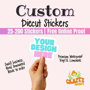 Custom Die Cut Stickers | Logo, Art, Custom Design | Bulk Sticker Order 25-100
