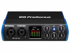 PreSonus Studio 24c 2x2, 192 kHz, USB Audio Interface with Studio One Artist and Ableton Live Lite DAW Recording Software
