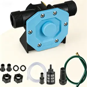 750GPH Drill Powered Water Transfer Pump, Self-Priming Manual Water Pump with Hose & Adapter, Small Electric Drill Pump for Water and Diesel, Portable Liquid Transfer Pump for Drills