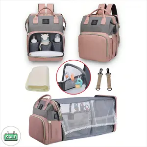1pc Baby Diaper Bag Backpack With Changing Station, Multifunction Portable Waterproof Large Capacity Travel Baby Changing Bags, Baby Stuff Organizer , Baby Registry Search, Baby Diaper Bags For Boys & Girls, Baby Shower Gifts, Newborn Baby Essential Gifts