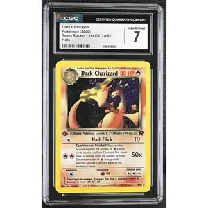Pokemon Team Rocket 1st Ed Dark Charizard Holo CGC 7