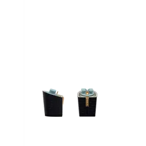 Block Heel Kit 3 Coal Woven Leather