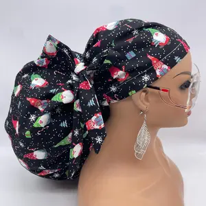 Jumbo Ponytail Scrub Cap – Satin Lined Nursing Hat | Adjustable Hair Protection