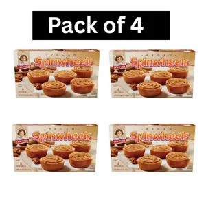 4 Pack - Little Debbie Pecan Spinwheels Sweet Rolls Snack Cake Dessert