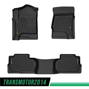 Fits 2014-2019 Chevy Silverado Sierra TPE Floor Mats 1500 2500 3500 Double Cab