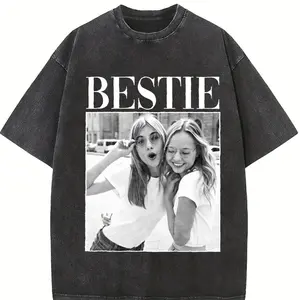 Personalised Bestie Shirt, Comfort Colors® Custom Photo Best Friend Shirt, Friendship Gift, Birthday Gift for Friend, Friend Birthday Gift
