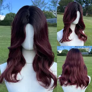 SMILCO/24Inch Cherry Medium Cuyly With Bangs Synthetic Wig/SM515