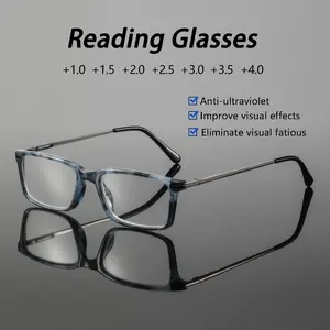 Men's Square Tortoiseshell Reading Glasses, Fashion Casual High Definition Lenses, Unisex Eyewear for Near and Far Vision