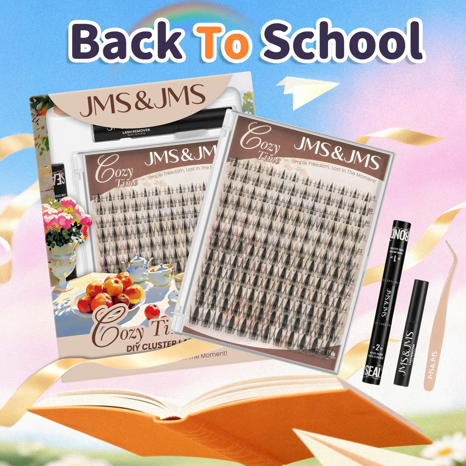 Fairy Lash Kit l JMS&JMS Spiky Manga Clusters,0.03mm Invisible Clear Band,DIY Anime Cartoon Doll Wet Cat Eyelash Extension at Home,Babyface Roundface Beginner-Friendly #tiktokshopmemorialday outdoorfun #summeressentials #dealsforyoudays