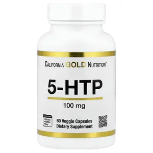 California Gold Nutrition 5-HTP, 100 mg, 60 Veggie Capsules