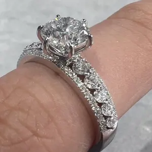 IGI k18wg labgrown diamond ring D1.5ct 3.41g E/VS1 lg256 zlz026