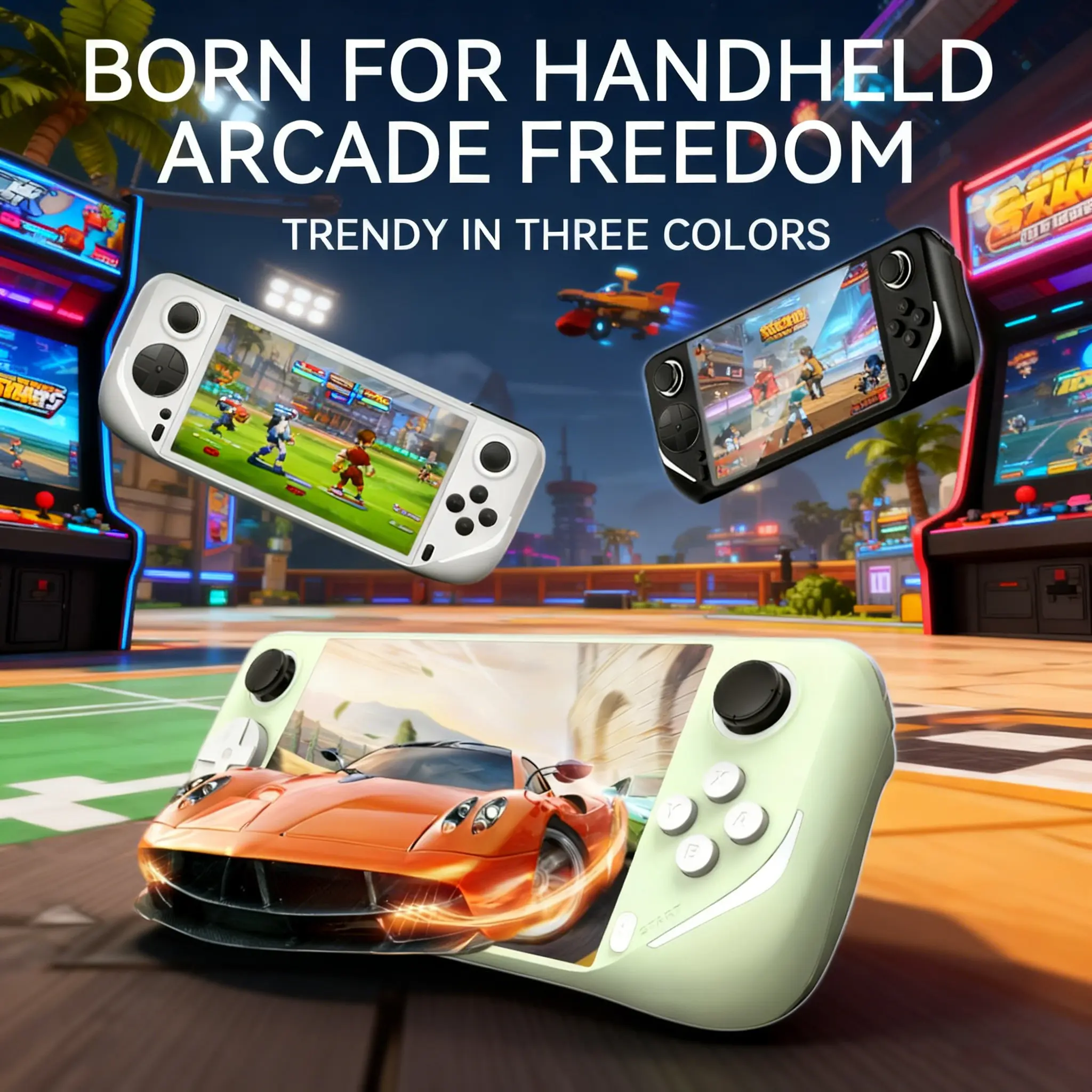 Portable Handheld Game Console E6, HD IPS Screen, 10 Classic Emulators, Supports TF Card 64GB, Durable Abs Structure, USB Charging