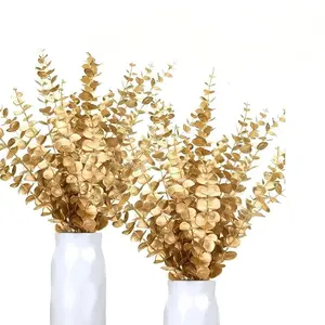 10pcs Eucalyptus Branches Set, UV-Resistant Artificial Leaves, Home & Wedding Decor, Spring Vase Filler, Tabletop Decoration, Plants