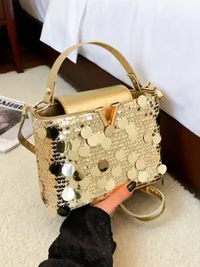 Elegant Sequin Crossbody Bag, Shiny Stylish Bag, Mini Shoulder Bag for Parties, Designer Evening Bag, Versatile for Dates and Vacations, All-Season Accessory