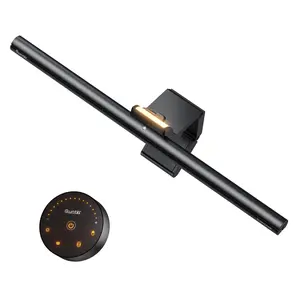 Quntis Glow Pro Monitor Light Bar with Remote for All Monitor Types Webcam Friendly 16.7 Dual Light Home Office Desk Lamp Modern Design Adjustable Easy Installation for Curved Monitors