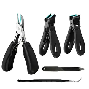5-Piece Ingrown Toenail Grooming Kit for Thick Hard Nails - Heavy-Duty Clippers, Professional Nippers, File, Lifter (Beauty & Personal Care Pedicure Tool)