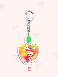 Hazbin Hotel Keychain, Acrylic Bottle Sweet Treat Theme, Vox Alastor Lucifer Characters, Perfect Gift for Fans, Party Favor Choice