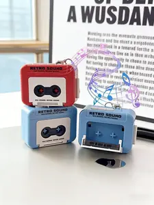 Valentine's Day Couple Voice Recorder Keychain, Mini CD Player Love Message Gift, Cute Cartoon Design Romantic Keychain Decoration, Random Style, Keychain Surprise Collectibles