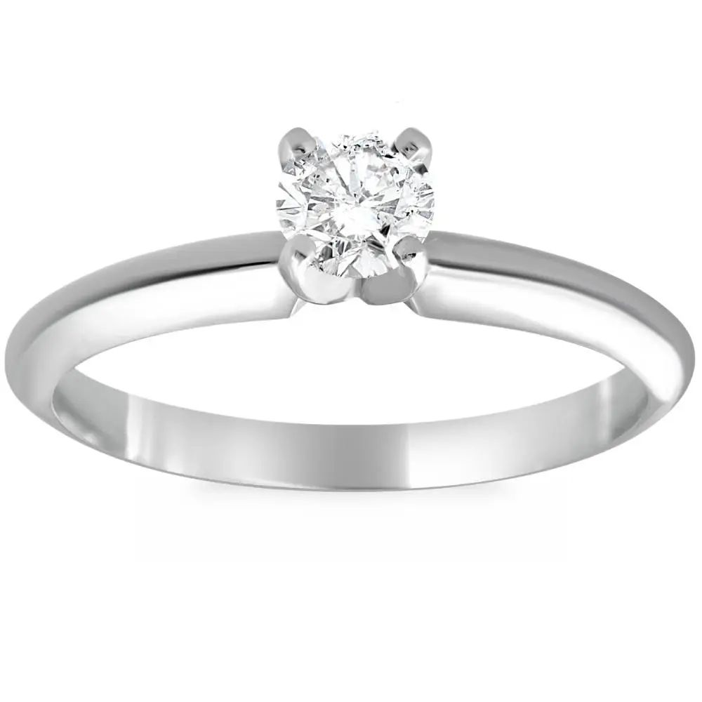 1/4Ct Solitaire Round Cut Diamond Platinum Engagement Ring 1/4Ct Solitaire Round Cut Diamond Platinum Engagement Ring
