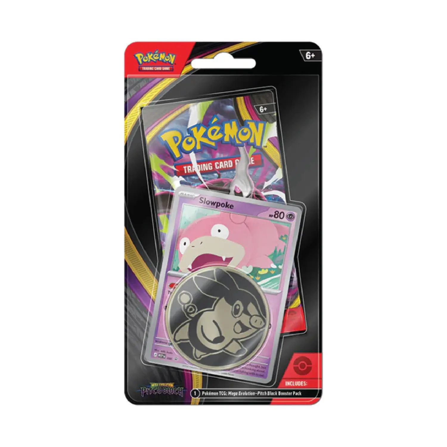 Pokemon TCG: Pitch Black Checklane Blister - 1 pack, Slowpoke card, Tepig coin