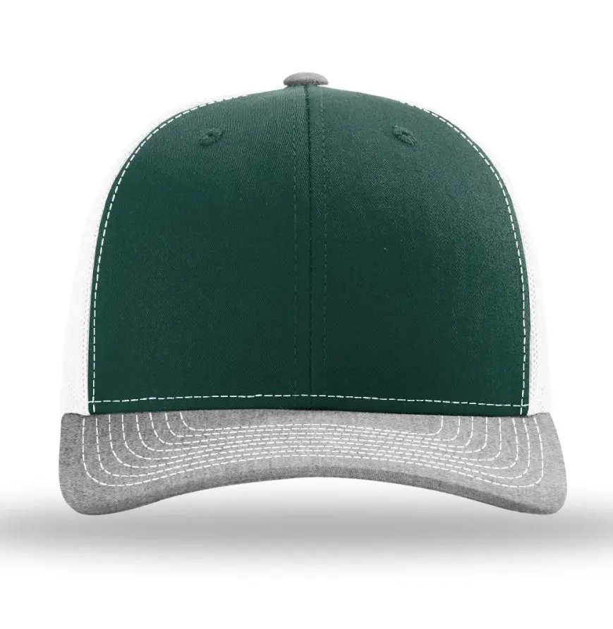 Dark Green/White/Heather Grey
