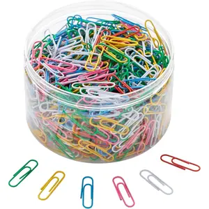 800 PCS Medium Size Colored Paper Clips and Binder Clips, Colorful Durable for Office School Home Supplies, Multicolored 1.3 inch