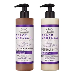 Black Vanilla Sulfate Free Shampoo and Conditioner Set for Curly, Wavy or Natural Hair, Moisturizing Hair Care for Dry, Damaged Split Ends, 1 Kit ivermectin  cream Haircare Hydrating