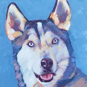 Custom Pet Portrait - Personalized Pet Art - 8x8”