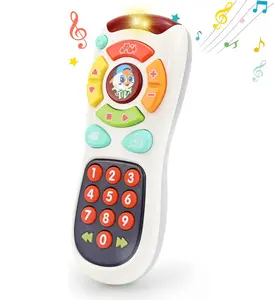 Baby Remote Control Toy  20 Unique Learning Remote Buttons, Plays Baby Music Tunes, Flashing Lights, Early Educational Baby Christmas Birthday Stuffer