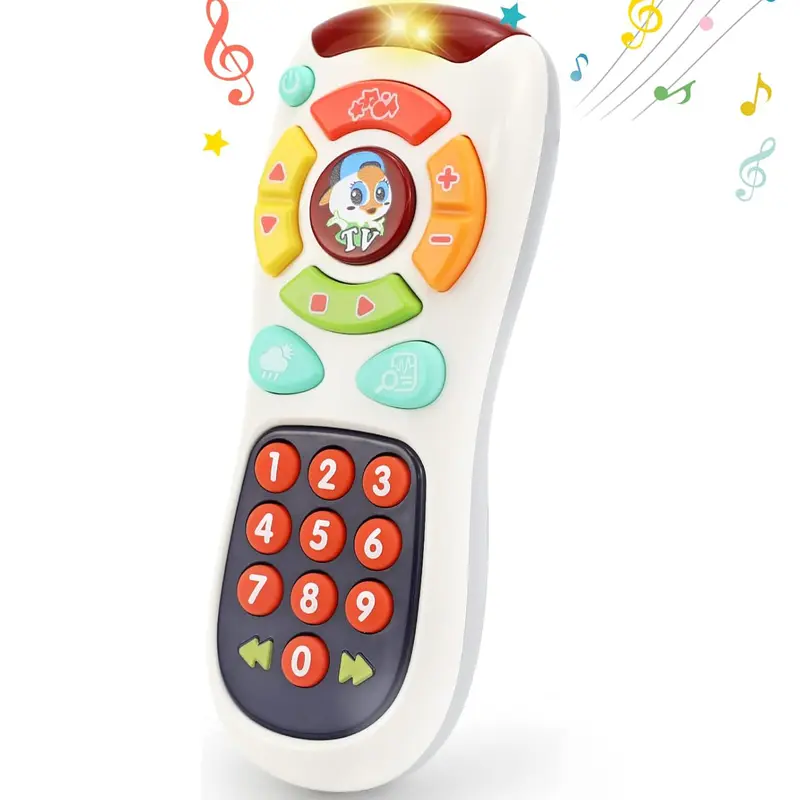 Baby Remote Control Toy 20 Unique Learning Remote Buttons, Plays Baby Music Tunes, Flashing Lights, Early Educational Baby Christmas Birthday Stuffer,back to school