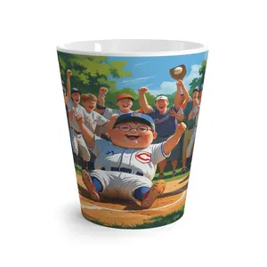 Petie's Home Run. Celebratory Baseball Latte Mug, Sports Enthusiast Gift, Fun Coffee Cup, Kids Baseball Celebration, Summer Sports Souvenir, Gift for Him/Her