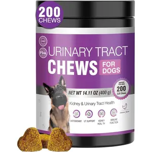 Dog Uti Treatment Cranberry Supplement for Dogs 200 Chews Urinary Tract Medicine Bladder Control Pills Kidney Support Cranberrys Extract Bites Uti Infection Treats Incontinence Remedy for Dogs Chicken
