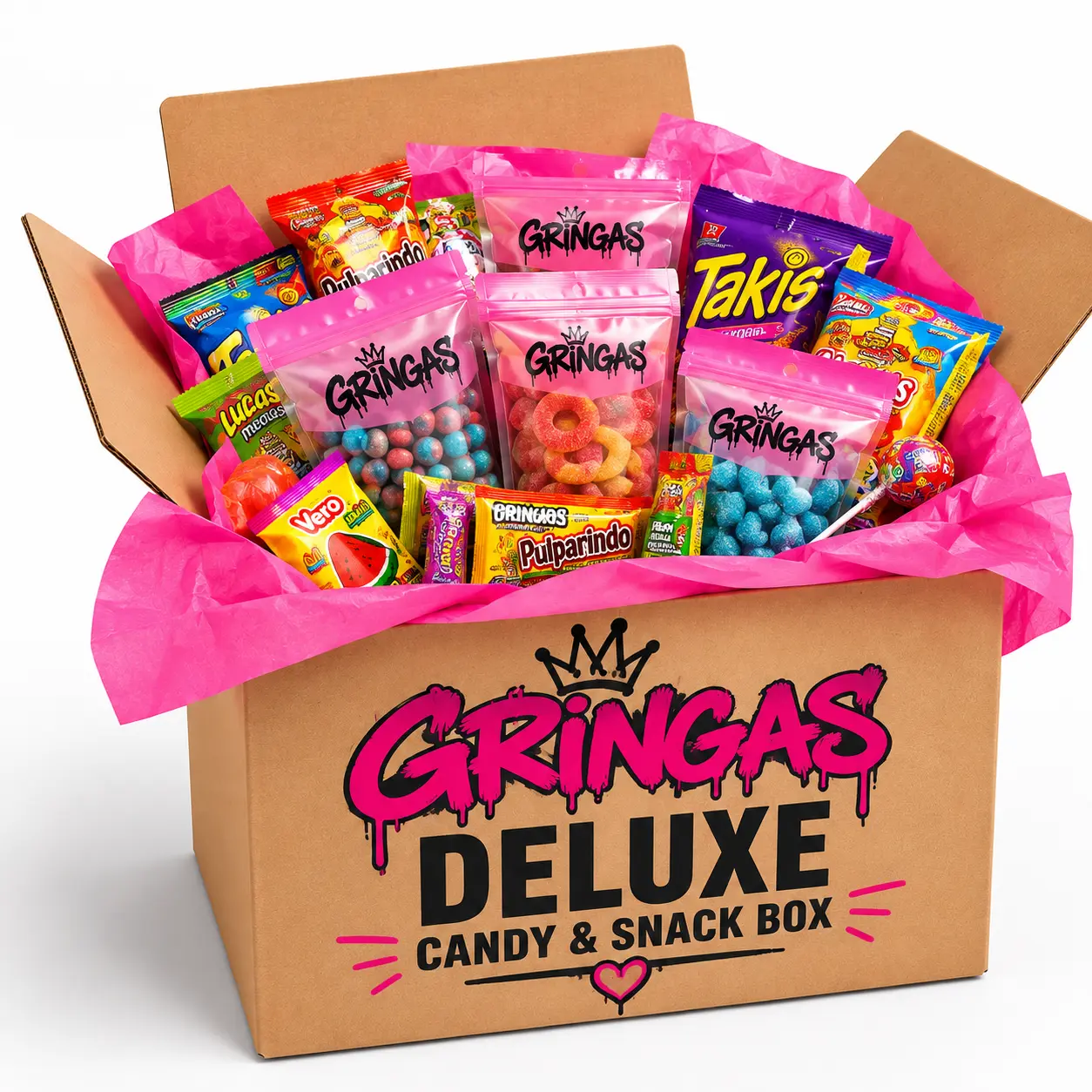 Gringas Deluxe Candy & Snack Box – Mexican & American Variety Assortment Gringas Deluxe Candy & Snack Box – Mexican & American Variety Assortment
