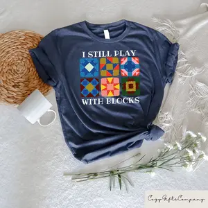 COUGAR I Still Play With Blocks Shirt, Quilt Patterns Shirt, Gift For Quilter