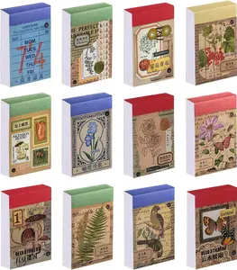 Vintage-Inspired Washi Stickers 12 Sets 600 Pcs for Junk Journals Planners DIY Decor TikTokShopJumpstartSale Vintage Duo Combo Pack - Crafts Kit