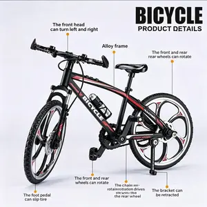 New Alloy Bicycle Model, Realistic Mountain Bike, Downhill Bike, Road Bike, Desktop Decor, Party Gift, Birthday Present, Easter Gift