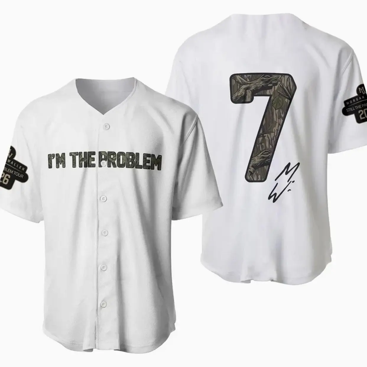 M. Wallen I'm The Problem Tour 26 Baseball Jersey Western Fan Gear HMU