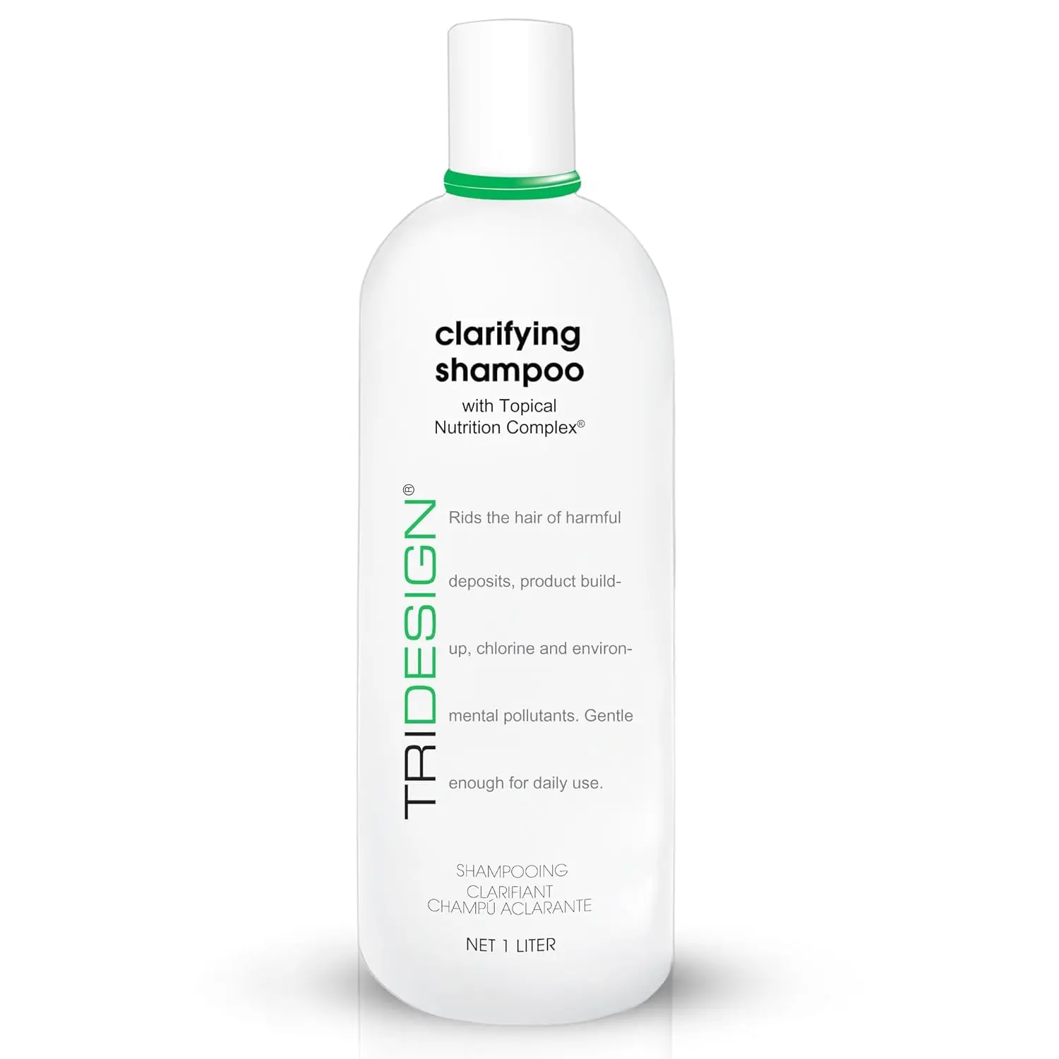 TRI Hair Care Clarifying Shampoo- Clarifying Shampoo For Build Up- Purifying Hair Shampoo with Topical Nutrition Complex- Shampoo For Hair Color Preparation- Home or Salon Shampoo- 34 Oz