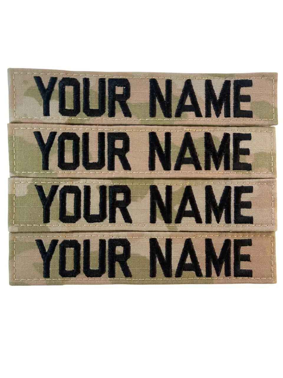 4 Pieces Army Multicam OCP Name or Army Tape, Sew on or with Hook Fastener, Customized (SB)Gift.