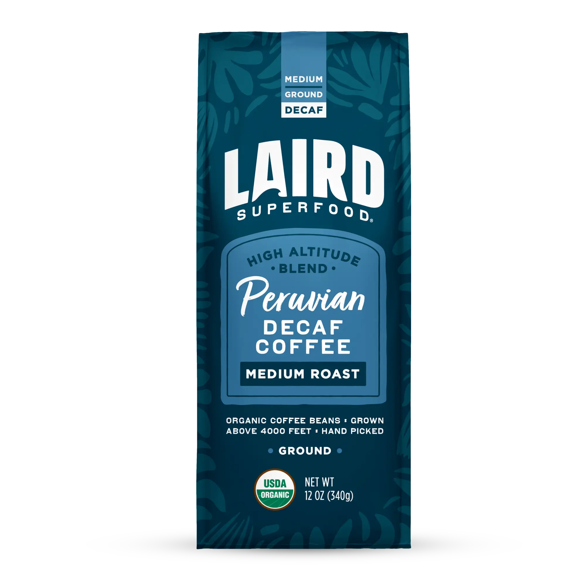 Organic Peruvian Medium Roast Decaf Ground Coffee